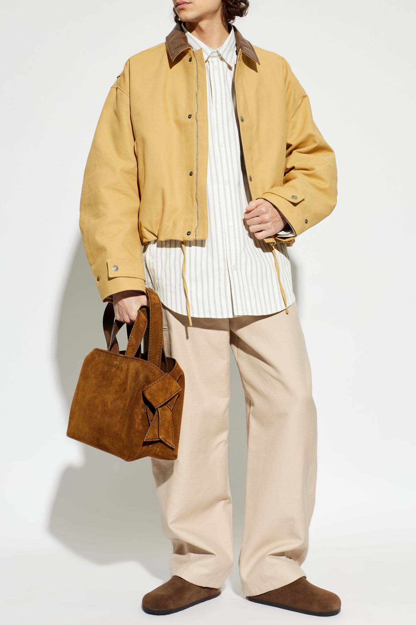 Acne Studios Insulated jacket with leather collar | Men's | Vitkac